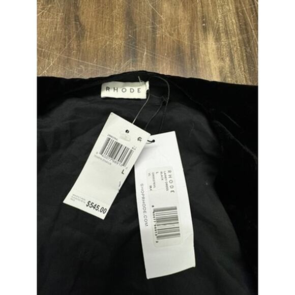 NWT!! RHODE‎ "LAINEY" DRESS ,Black,Goth,Halloween, Velvet, Wrap, - Picture 5 of 16